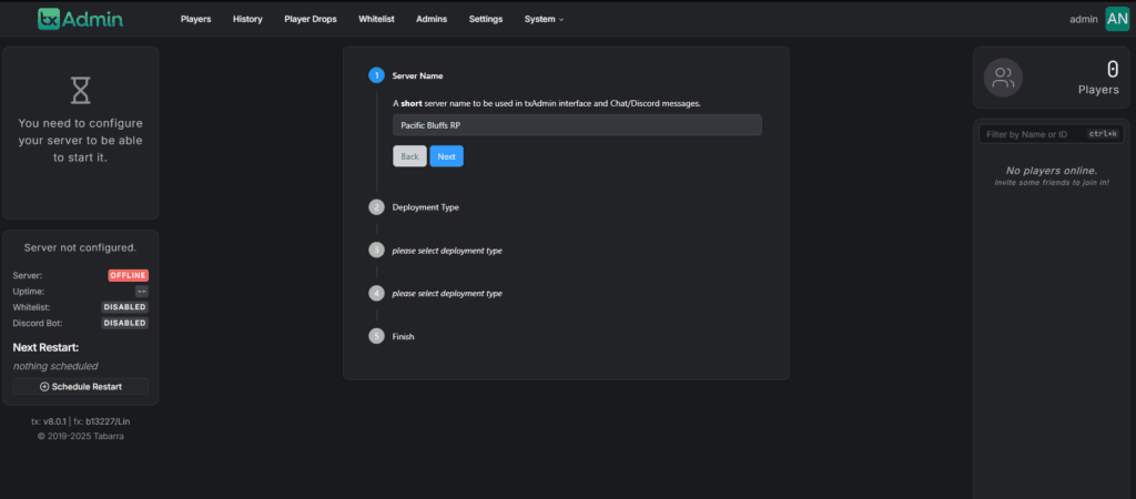 FiveM txadmin