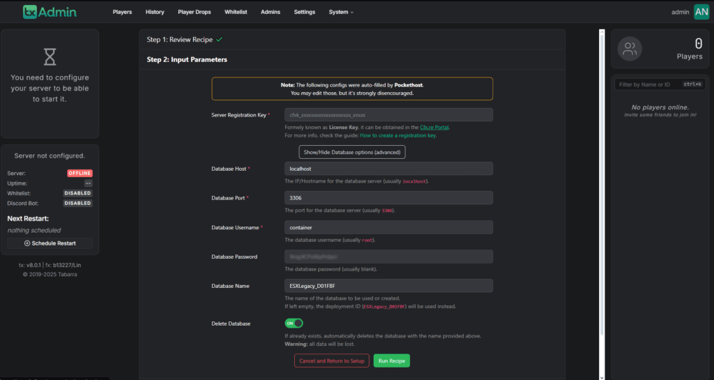 FiveM txadmin