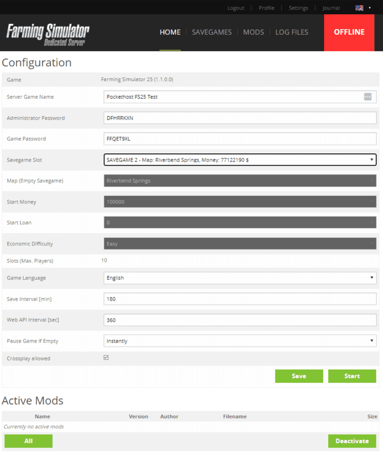 FS25 Config Server