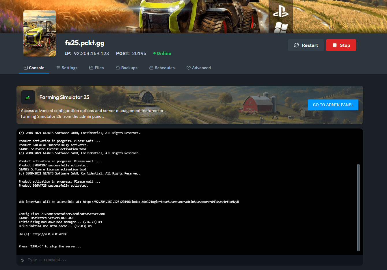 FS25 Dashboard